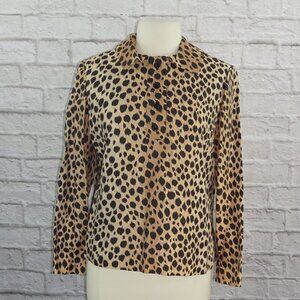 Vintage 60s Leopard Print Blouse